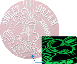 フロッキー蓄光